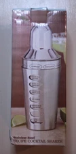 Florida Marketplace -  STAINLESS STEEL  Cocktail Shaker - 20 Fl Oz - 8 Recipes