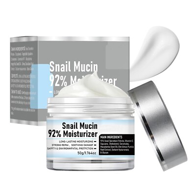 2024 New Snail Mucin moisturizer 92% Daily Face Moisturizer Gel Cream All Skin..