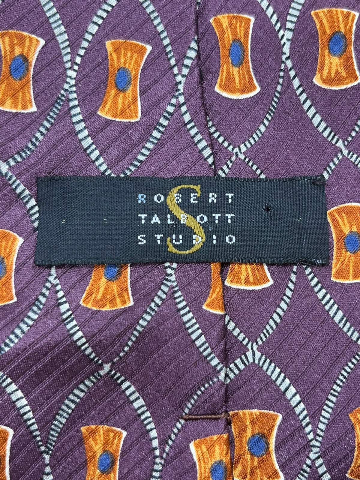 Robert Talbott Studio Purple Decorative Patterned… - image 2