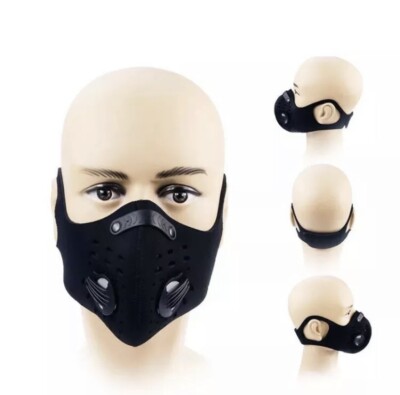 2 PCS Sport Cycling Face Mask + 6 Active Carbon Filter