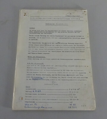 Manual Maserati Quattroporte I Tipo AM107 year 1963 - 1970