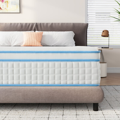 Twolike 10'' 12'' 14'' Twin Full Queen Size - Memory Foam Hybrid Mattress,In A Box