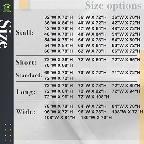 N&Y HOME Extra Wide Shower Curtain Liner Fabric 108 x 72 inches Hotel