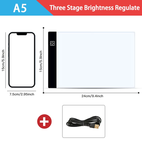 A3/A4/A5 Level Dimmable Led Drawing Board Educational Painting Toy - Picture 12 of 15