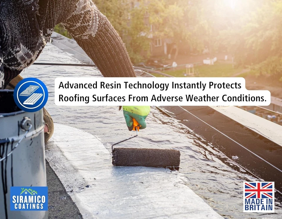 Liquid Rubber Roof Coating Instant Wateproofer - 5 Litres - Grey, Black or Clear - Image 3 of 4