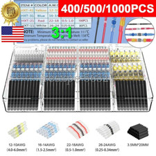 1000pcs Waterproof Solder Seal Sleeve Heat Shrink Butt Wire Connectors Terminals
