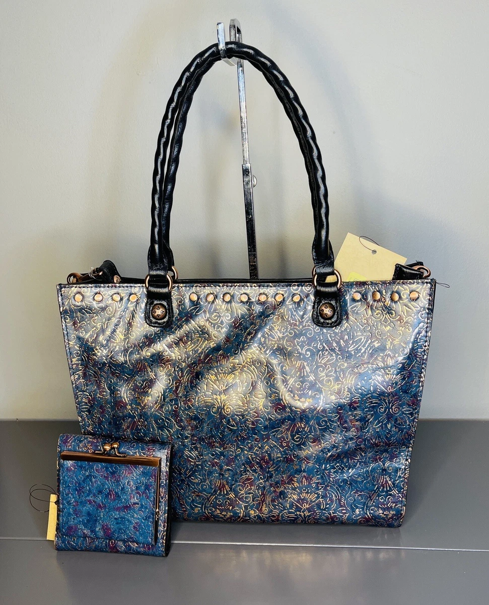 Patricia Nash Kimono Tapestry Leather Tote Bag And Reiti Wallet