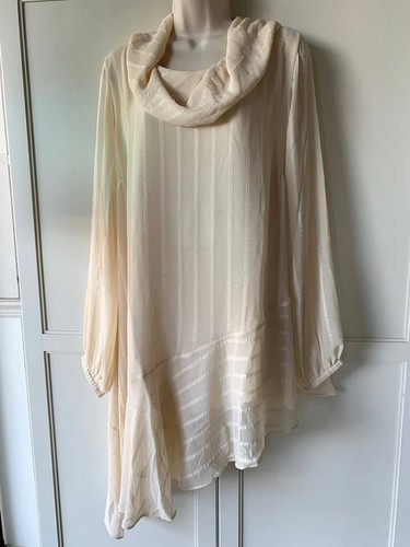 SOFT SURROUNDINGS Tunic Top- Natural- NEW- SZ PL - Picture 2 of 4