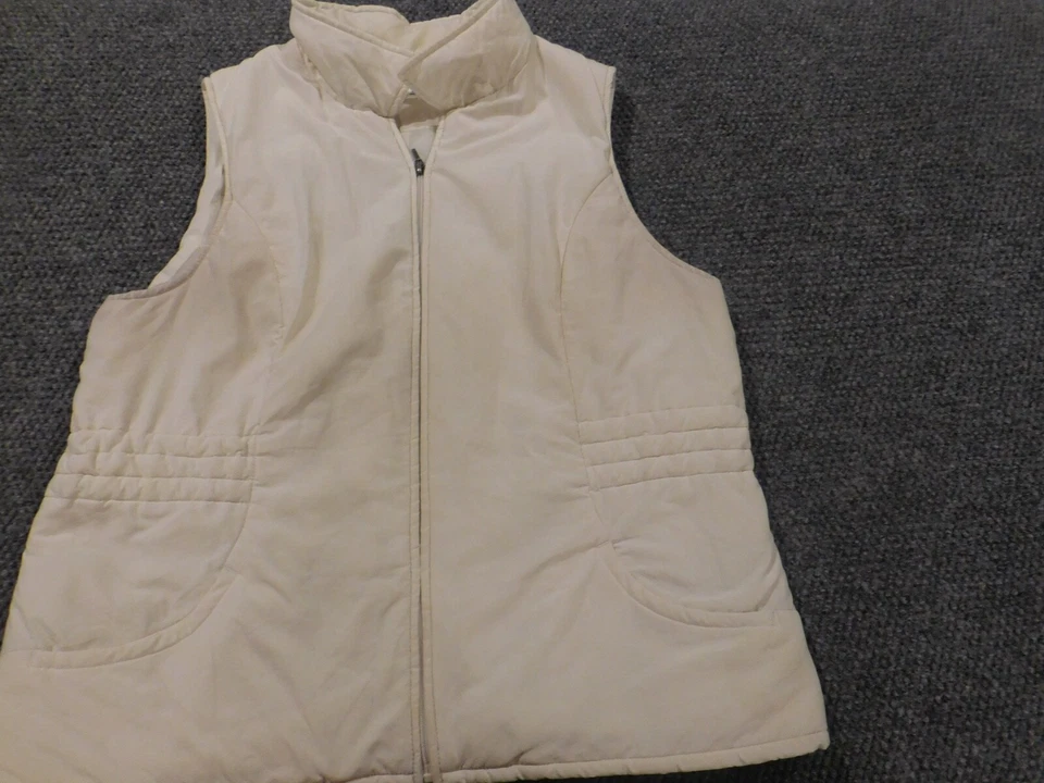 Chaleco Croft & Barrow Mujer XL Extra Grande Beige Cremallera Completa Sin Mangas Foto 2 de 4