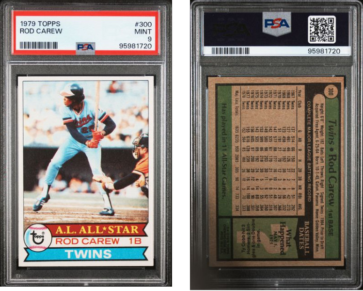 1979 TOPPS #300 ROD CAREW TWINS HOF PSA 9