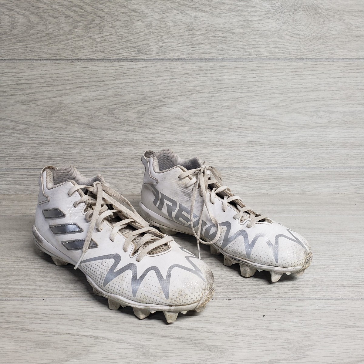 Adidas Freak Spark Football Cleats Mid Top White Silver GW3390