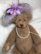 12” Artist Made Zucker Mrs. Hector Brown Alpaca Jointed Teddy Bear #BB