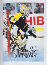 1995-96 UD BAP CRAIG BILLINGTON HARD AUTO #S151 Autograph Be A Player Bruins