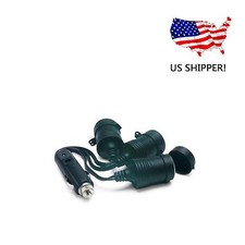 Pro Trucker 12-Volt 3 Outlet Platinum Series Cigarette Lighter W/ Short Cord