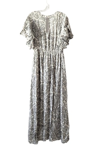 JACK By BB DAKOTA Romper Flutter Sleeve Dress Skort Overlay Maxi Tall LARGE - Picture 2 of 10