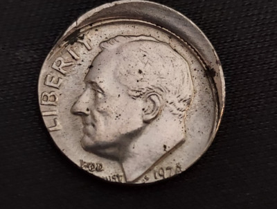 1976 Roosevelt Dime DOUBLE STRUCK 2nd STRIKE ERROR COIN