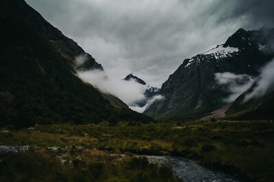 Neuseeland Landschaftsprint / Milford Sound A2 (andere Größen auf Anfrage)