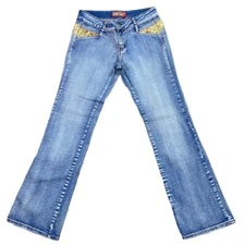Boom Boom Womans Junior Jeans Size 11 Gold Sequin Accent