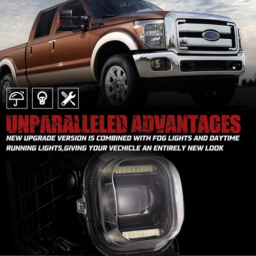 LED Fog Light with Daytime Running Lights for Ford F250/F350/F450 2011 2012 2013 - Foto 4 di 7