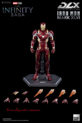 Perfect Threezero 1/12 The Infinity Saga Dlx Iron Man Mark 46 In