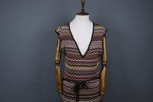 MISSONI LINDEX Multicolor Sleeveless Belted Knee Length Dress Size M - Picture 2 of 12