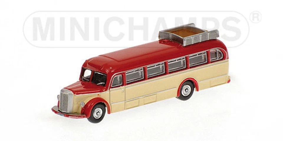 Minichamps MERCEDES-BENZ O6600 BUS 1950 RED/CREAM L.E. 3000 pcs. Modell 1:160 - Bild 1 von 1