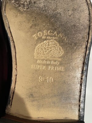 Mens Toscana by Global Leather Italian Made Super Prime Loafers. Size 9.5M Bass Mens Loafers With Toscana by Global Leather Italian  main image 4
