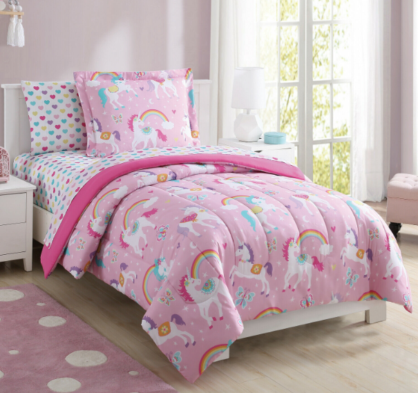 Full Size Comforter Set For Women Bedding Peach Pink Boho Chic