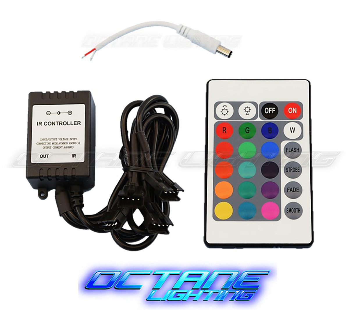 24 Key 16 Color IR Remote Control Controller SMD RGB LED Strip 12V 4 ...