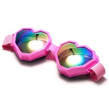 Heart Shaped Sunglasses Fashion Rave Goggles Oversize Love Glasses for Women ...