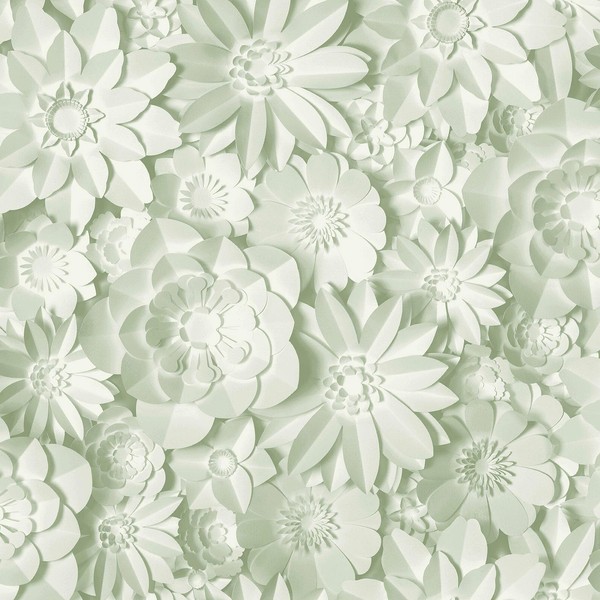 Abmessungen Blumen Tapete Salbei GrüN Blumen World Of Wallpaper WOW43755-image