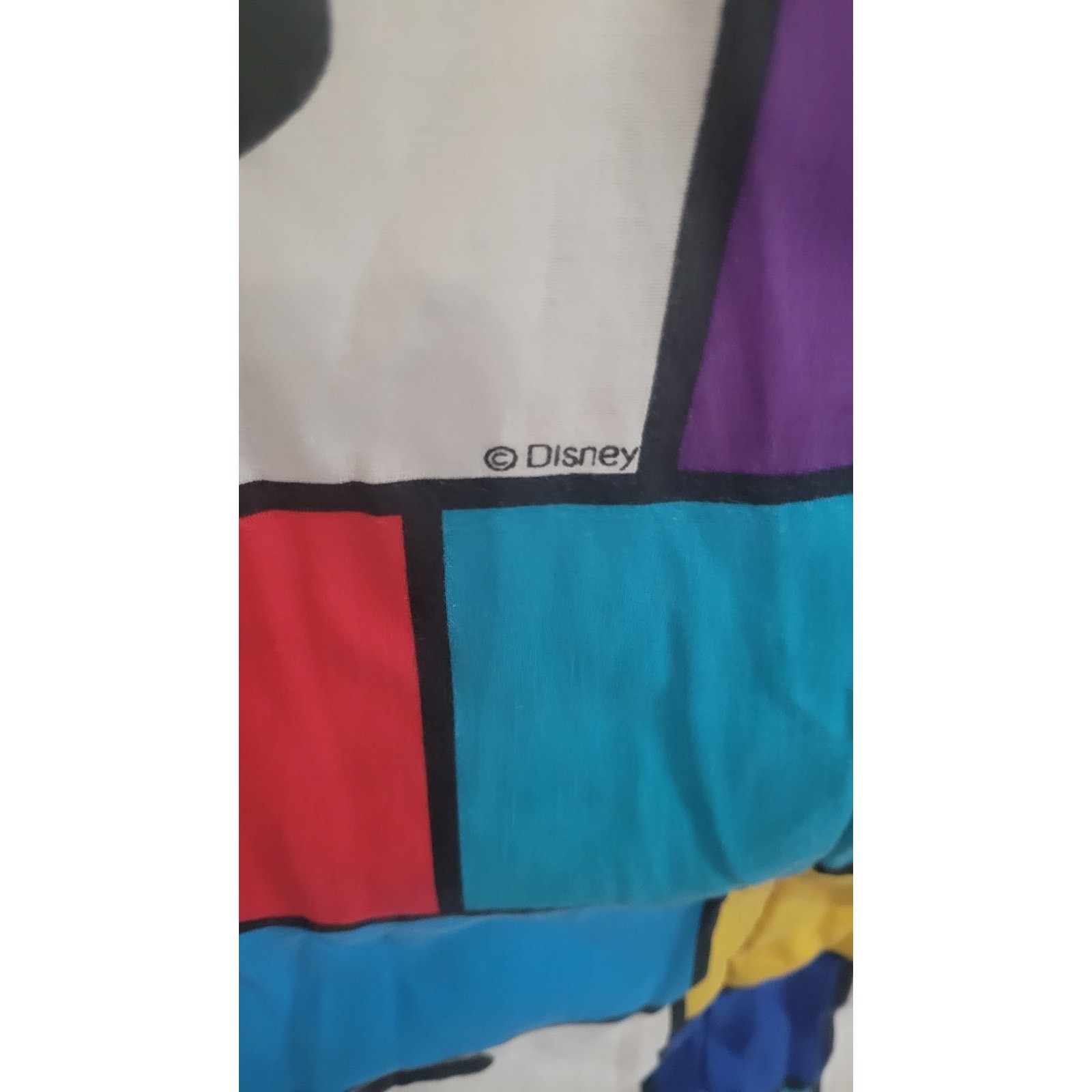 Vintage Disney Mickey & Friends Comforter Twin/Full Size – Color Block 80s 90s