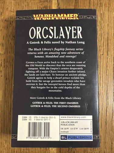 Orcslayer von Nathan Long 2006 UK Black Library PB Warhammer 40K - Bild 2 von 8