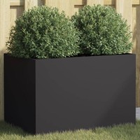 PflanzküBel Schwarz 62X40X39 Cm Kaltgewalzter Stahl