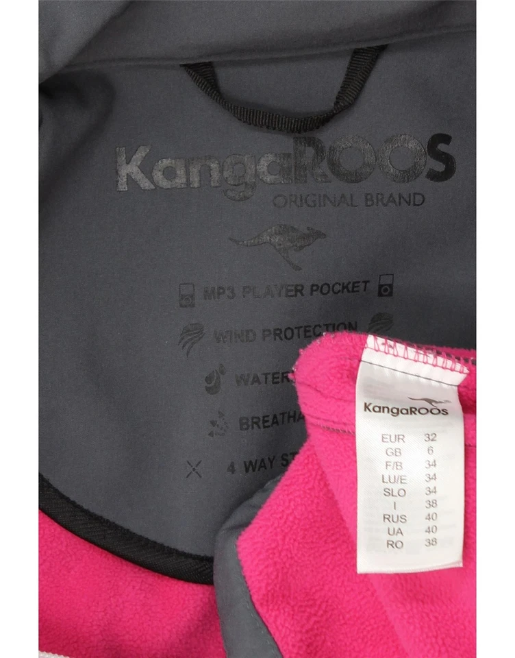 Kangaroos Damen Windbreaker Mantel mit Kapuze UK 6 XS grau Polyester AW07 - Bild 3 von 3