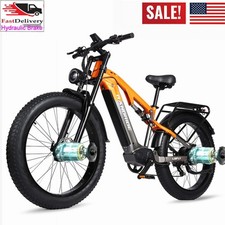 Dual Motor ELECTRIC Mountaim BIKE 2000W 48V 20AH UP TO 50KM/H eBIKE 26" FatTire