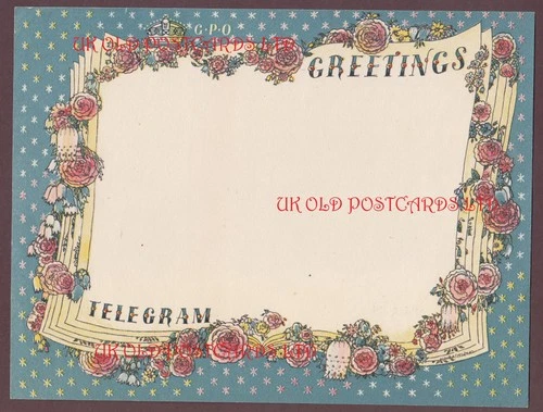 Illustrated Post Office Greetings Telegram Open Book by Claudia Freedman c1950's