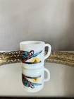 Vintage 1971 Superman Fire King Milk Glass Mug DC Comics Anchor Hocking