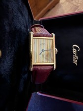 CARTIER Must De Tank Vermeil Big Model ‘Trinity Dial’ Mechanical circa 1980’s