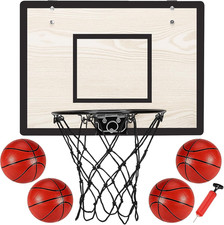 Mini Basketball Hoop for Kids,Exquisite Wooden over the Door Basketball Hoop Ind