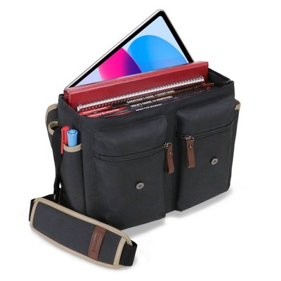 ENHANCE Designer Edition DnD Bag - Stylish RPG Player's Messenger Bag (Black)