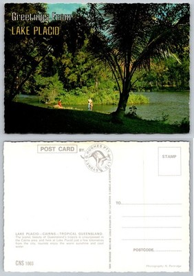 Vintage Lake Placid Cairns Queensland Australia Postcard Sydney G. Hughes