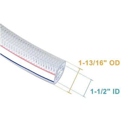 #ad Soft Braided Vinyl Hose 1 1 2quot; ID 25 PSI Pressure` $47.45