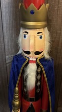 Nutcracker King 36-inch Figure with Cape Wooden Hand Painted