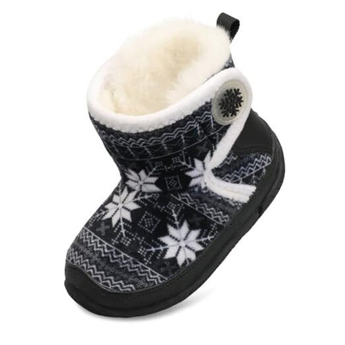 Baby Toddler Boots Warm Winter Boots Slippers for 7.5-8 Toddler Snow Black