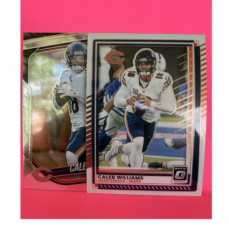 Panini Donruss Optic & Prizm Football 2025 Caleb Williams Bears Lot of 2 Cards