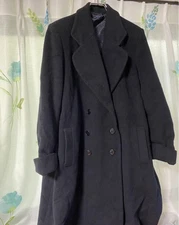USED YOHJI YAMAMOTO MELTON CASHMERE DOUBLE LONG COAT ACCEPTABLE