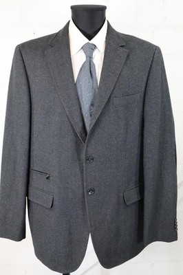 Benvenuto schwarzgraues Sakko Gr.56/XXL Baumwolle Wolle Polyester Top Zustand