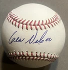 Gene Nelson Auto Autograph Beckett Certified OMLB Baseball Athletics Yankees