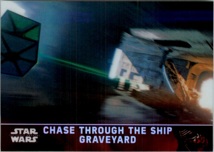 2016 Star Wars The Force Awakens Chrome Refractors #36 Chase the Ship Graveyard